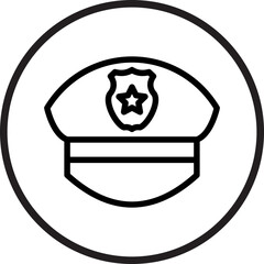Police Cap Icon Style