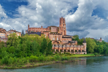 View of Albi cathedral, France