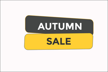 Autumn sale button web banner template Vector Illustration
