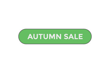 Autumn sale button web banner template Vector Illustration
