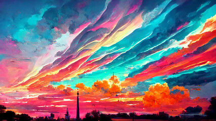 Colorful sunset