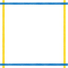 シンプルでかわいい水彩風正方形フレーム素材