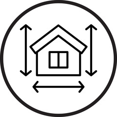 House Measurement Icon Style