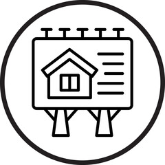 House Billboard Icon Style