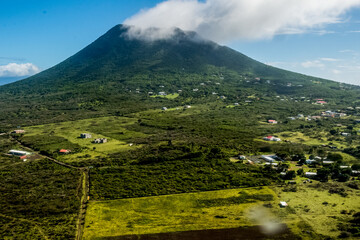 View of nature of Caribbean sea and islands