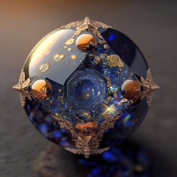 blue earth globe planet crystal, decoration, jewellery