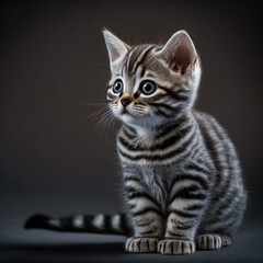 Fototapeta premium closeup portrait of an american shorthair kitten