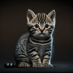 Naklejka na ściany i meble closeup portrait of an american shorthair kitten