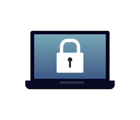 Internet Network Computer Security vector icon.
