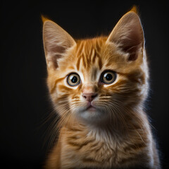 Naklejka premium closeup portrait of a ginger kitten