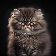 closeup portrait of a persian kitten
