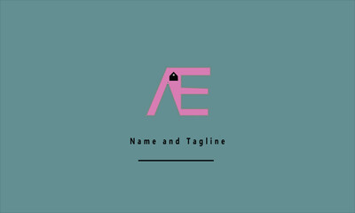 alphabet letter icon logo ae house