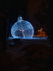 satellite dish in the night