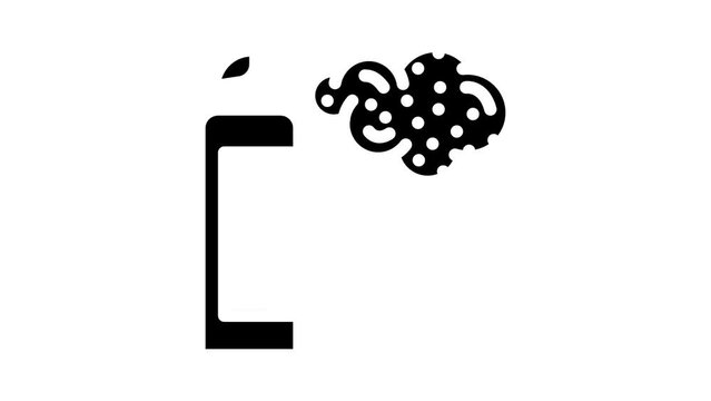 aerosol spray glyph icon animation