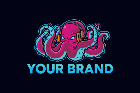 Octopus with Earphones Espost Logo