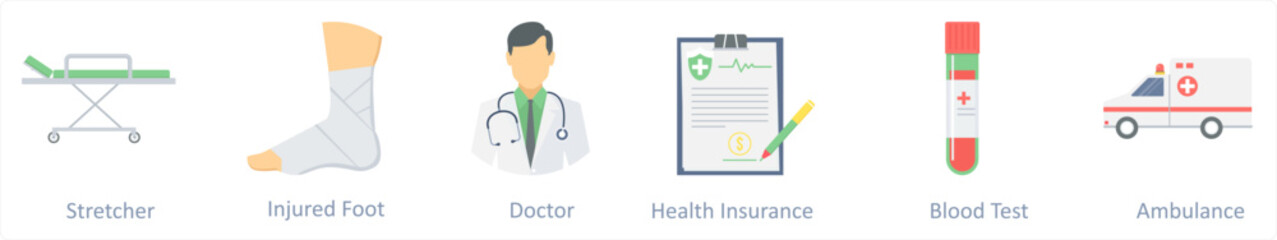 stretcher, injured knee, doctor