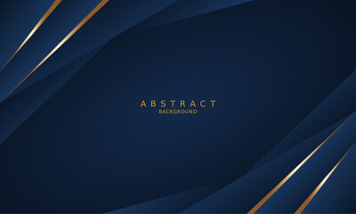 dark blue luxury premium background and gold line.