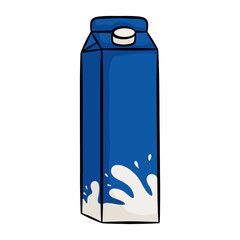 Outline pack of milk vector illustration