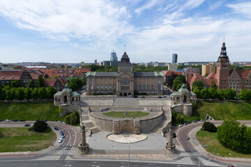 Szczecin - the old town from the bird's eye view.