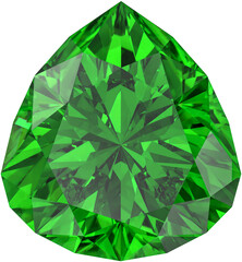 Green emerald gemstone, emerald jewel. emerald isolated easy to use