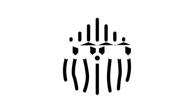 delta kite glyph icon animation