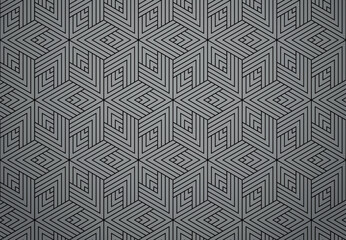 Abstract geometric pattern with stripes, lines. Seamless vector background. Black and gray ornament. Simple lattice graphic design