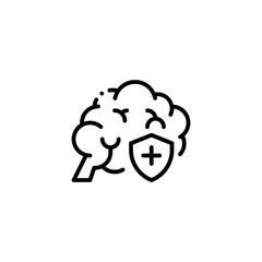 brain shield icon