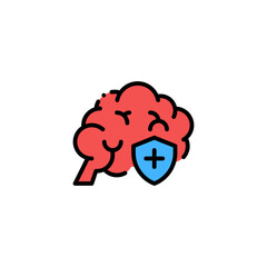 brain shield icon