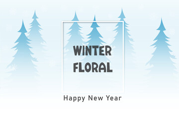 Merry Christmas banner winter landscape background and snow product display cylindrical shape happy new year