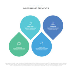 Vector modern shapes options infographic elements for business with icons template design