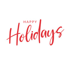 Happy holiday lettering. Vector illustration