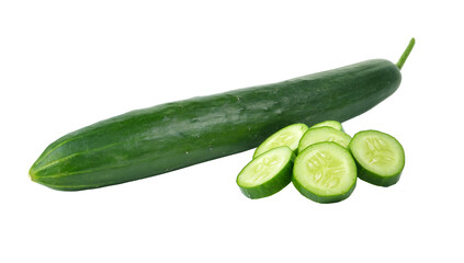 fresh cucumbers isolated on transparent png