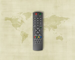 Classic black television remote controler