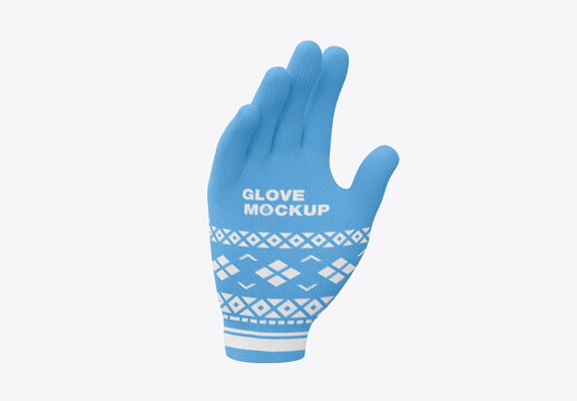 Winter Gloves Mockup