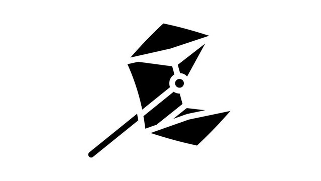 rokakku kite glyph icon animation