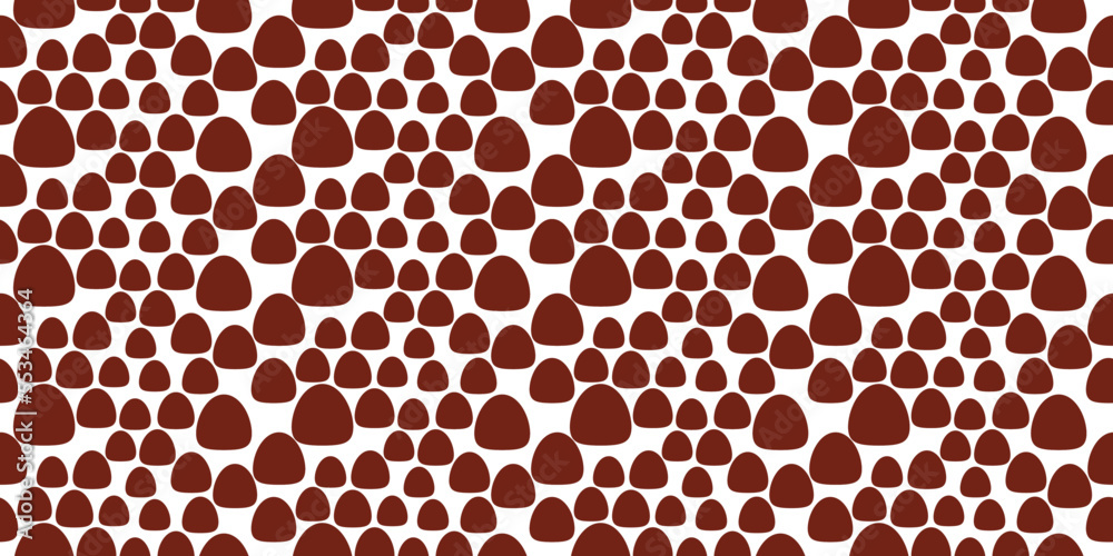 Poster brown pebbles create a seamless texture. vector decor and print, stylish design of seamless surfaces