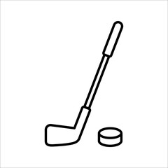 hockey icon illustration isolated vector sign symbol on white background. EPS 10