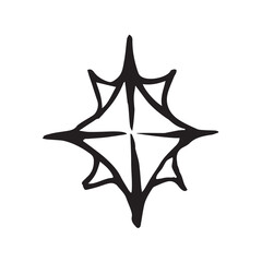 Doodle Illustration of a Christmas tree star