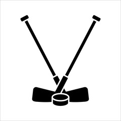 hockey icon illustration isolated vector sign symbol on white background. EPS 10