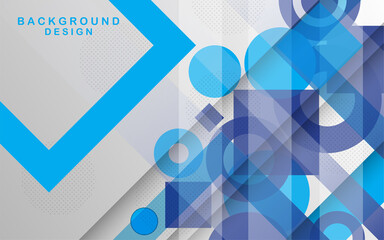 Abstract geometric circle ring blue color shape background