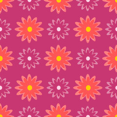 Fototapeta na wymiar seamless pattern with flowers background