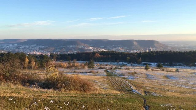 Landscape with view to Jena in Germany