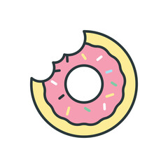 Doughnut icon vector design templates