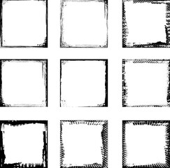 Vector background. rectangle for image. distress texture . Grunge Black texture 
