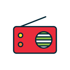 Radio icon vector design templates