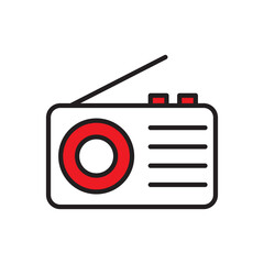Radio icon vector design templates