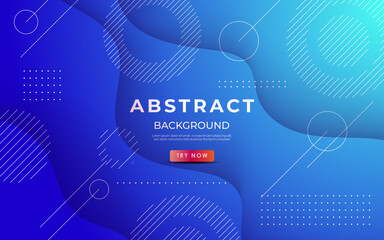 abstract blue gradient dynamic wavy shadow fluid geometric shape composition background. eps10 vector