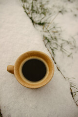 winter mug of coffee