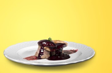 Tasty fresh meat dish on the plate