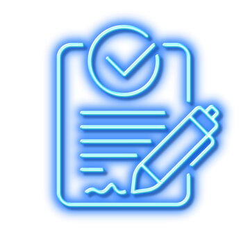 Rfp line icon. Request for proposal sign. Neon light effect outline icon.